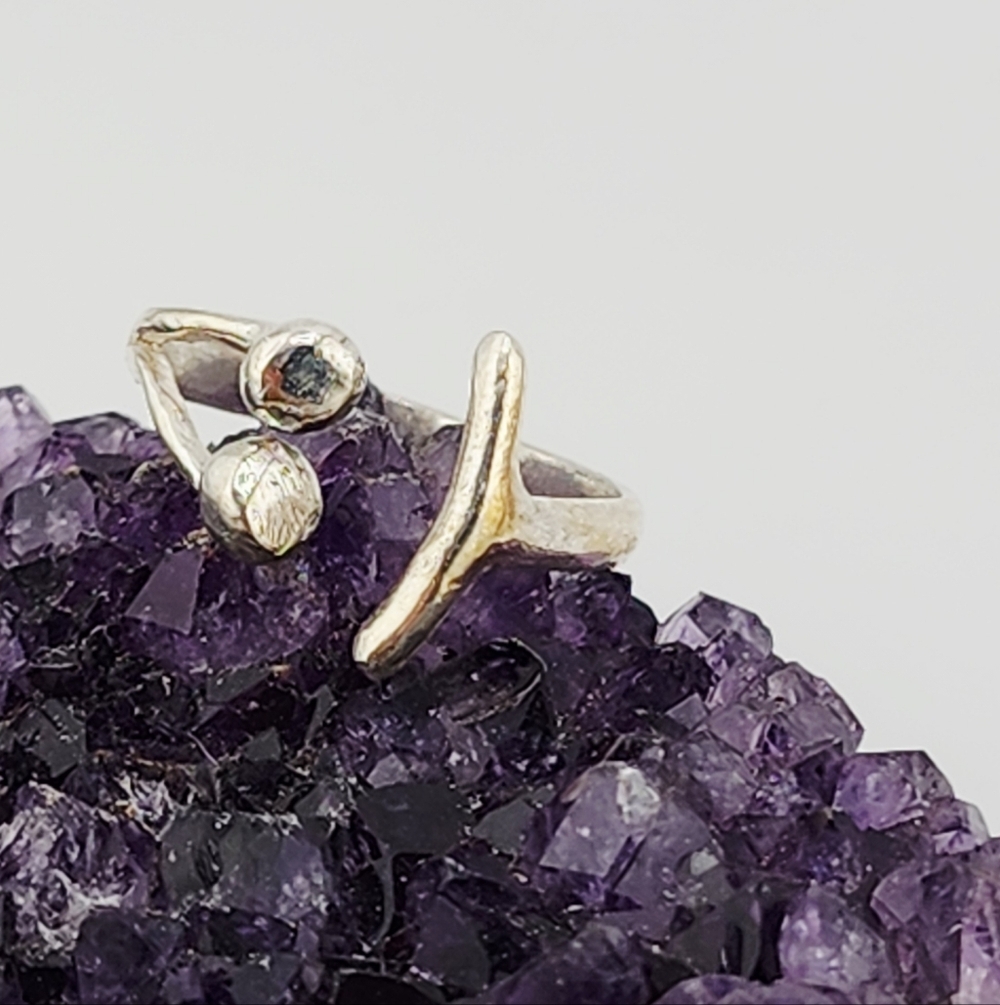 HAPPY FACE ADJUSTABLE HANDMADE RING SIZE 4 - Picture 5 of 9